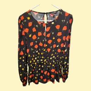 Floral Black Women's Blouse